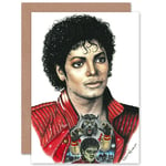 Michael Jackson Tattooed Thriller Inked Ikon Wayne Maguire Blank Greeting Card