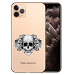 Coque Iphone 12 MINI mort fleur noir personnalisee