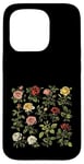 Coque pour iPhone 15 Pro Vintage Botanique Rose Fleur Fille Mignon Floral Plant Mom