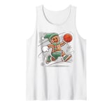 Gingerbread Man Playing Basketball - Christmas Sports Fun Tank Top