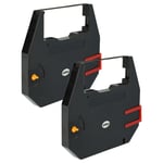 vhbw 2x Ruban encreur compatible avec Hermes Toptronic 510, 350, 70, 535, 530 imprimante matricielle ou de reçus - ruban carbone, noir