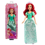 Mattel Princesses Disney Poupée Ariel articulée avec tenue scintillante et accessoires dont chaussures et diadème, Jouet Enfant, Dès 3 ans, HLW10