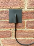 10 x Black Coax cable Brick burst cover roman nose TV plate for Sky / Freesat