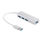 Sandberg USB 3.0 Hub 4 Ports Saver USB 3.2 Gen 1 (3.1 Gen 1) Type-A 5000 Mbit/S, sølv