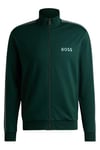 BOSS Mens Tracksuit Jacket Foil-logo jacket in a cotton blend