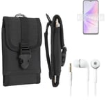 For Oppo A77 5G + EARPHONES Belt bag outdoor pouch Holster case protection sleev