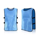 DAUERHAFT Loose Fitment 12 Pack Adults Jerseys Bibs Team Practice Vest Scrimmage Training Vests for Football, Soccer etc