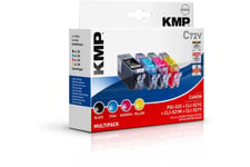 KMP MULTIPACK C72V - 4 pakker - sort, gul, cyan, magenta - kompatibel - blækpatron (alternativ til: Canon 2932B012, Canon 2934B001, Canon 2935B001, Canon 2936B001, Canon CLI-521C, Canon CLI-521M, Canon CLI-521Y, Canon PGI-520BK)