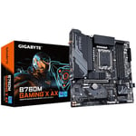 Gigabyte B760M Gaming X AX Motherboard - Supports Intel Core 14th Gen CPUs, 8+1+1 Phases Digital VRM, up to 7600MHz DDR5 (OC), 2xPCIe 4.0 M.2, Wi-Fi 6E, 2.5GbE LAN, USB 3.2 Gen 2