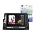 Lowrance Elite FS 7 med HDI-ekolodsgivare + C-MAP REVEAL - Scandinavia Inland Paketdeal