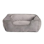 lionto Panier Chien 2-en-1 lit Chien Coussin réversible, (S) 60x50 cm Gris