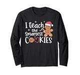 I Teach The Smartest Cookies Christmas Gingerbread Kids Boys Long Sleeve T-Shirt