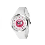 Montre Femme Emotiwatch Émoticône Feel Like Princess, Silicone Blanc Solo Temps