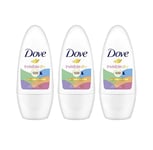 Dove Invisible Dry Colors Roll-On Deodorant Antitranspirant 50ml 3, 6 Pack