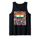 Flags of the World, Flag Collage with Flag of India Tank Top