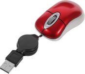 Mini Souris USB Filaire pour Ordinateur Portable PC Portable Souris Voyage avec Cordon rétractable pour Tous Les Ordinateurs Windows et Aucune Batterie requise