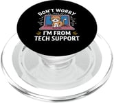 Funny Tech Support Chat Humour Logiciel de cybersécurité pour ordinateur portable PopSockets PopGrip pour MagSafe