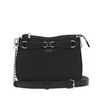 Grand sac à bandoulière FEMME Guess noir imprimé petits monogrammes