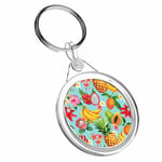 1 X Fresh Caribbean Fruit Theme - Keyring IR02 Mum Dad Birthday Gift #16071