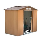 Outsunny Garden Shed Storage Outdoors Water proof Khaki 1270 mm x 2130 mm x 1850 mm