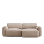 NO GA - Brick 2-Seater Chaise Lounge Right - Ascot Beige - Sofaer - no-ga-studio - Beige