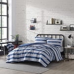 Nautica - Full Bed Set, Reversible Comforter Set, Includes Bonus Sham(s), Fitted Sheet, Pillowcase(s) and Laundry Bag, Dorm Room Essentials (Thorton Lake Grey, Full)