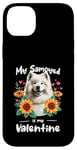 Coque pour iPhone 14 Plus Sunflowers Valentine's Day Samoyed Dog Sammies