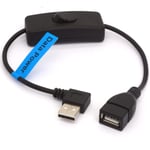 Câble D'Extension Usb Avec Interrupteur Marche/Arrêt, Angle Vers Le Bas À 90 Degrés Usb 2.0 Mâle Vers Femelle Pr En Charge Des Pc, Tv, Système Ios (Gauche) (Left)[Q3486]