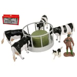 SET MANGIATOIA BESTIAME CATTLE FEEDER SET 1:32 Britains Die Cast Modellino