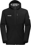 Mammut Homme Outdoor Hooded Jacket Mens Veste Softshell, Noir, XL EU