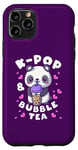 Coque pour iPhone 11 Pro Panda, K-Pop & Bubble Tea, Musique coréenne, Mignon et