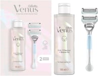 Gillette Venus Women's Razor + 2 Blade Refills + 2in1 Shave Gel And Cleanser 19