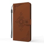 LJP Case for Samsung Galaxy S10 Plus, Shockproof PU Leather Flip Notebook Wallet Cases with Magnetic Closure Money Pocket Card Slot Folio Soft TPU Bumper Protective Cover for Samsung S10 Plus - Brown