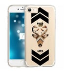 Coque Iphone 7 PLUS 8 PLUS wild life renne bois