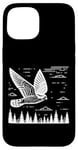 Coque pour iPhone 15 Line Art Oiseau et ornithologue Common Nighthawk