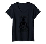 Womens Home Cooking For Pregnant Mom And Baby V-Neck T-Shirt