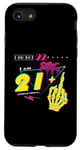 Coque pour iPhone SE (2020) / 7 / 8 I’m Not 22, I’m 21 + Middle Finger - Retro 2003 Vibes