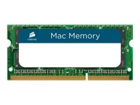 Corsair CMSA16GX3M2A1333C9 Apple Mac 16GB (2x8GB) DDR3 1333Mhz CL9 Mémoire pour ordinateur portable SODIMM pour produits Apple.