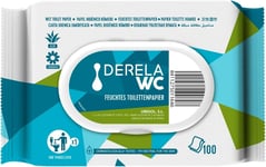 Derela WC Flushable Toilet Paper Wet Wipes - Dermatologically Tested / PH for /