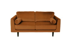 Habitat Jacob velvet 2 Seater Sofa - Orange