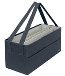 Leitz Sac de travail et de rangement en tissu , Sacoche pliable pour ordinateur portable & Rangement pour accessoires de bureau et informatiques, poignées de transport, Gris Velours, 64440089