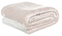 Brandsseller Couverture Douillette Plaid Double Face Flanelle/Sherpa pour Bébés 100 x 150 cm - Gris Clair