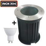 Spot Encastrable Sol Rond Exterieur IP65 + Ampoule GU10 7W Blanc Froid 6000K - Blanc Froid 6000K