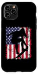 Coque pour iPhone 11 Pro Skateboard Girl Skateboarder Drapeau américain Patineuse Roll 2