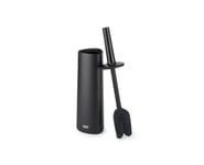 Joseph Joseph Flex 360, Ensemble Brosse WC Toilette et Support, Tête de Brosse Remplaçable, Anti-Goutte, Anti-Bouchon, Triple Action, Noir Mat