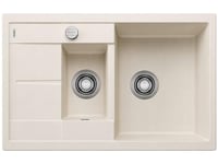 BLANCO METRA 6 S Compact 527114 SILGRANIT Soft White Reversible with Drain Remote Control