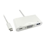 15cm USB Type C to VGA & USB Adaptor, Supports BC1.2, the power of USB-A port ca