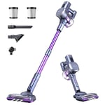 Lubluelu 25 Kpa Self-Standing VD-202Z-EU, Cordless Freestanding Cordless Vacuum Cleaner for Pet Hair, Carpet, Hard Floor, Purple, 220 W, 600 milliliters, 69 Decibeles