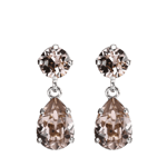 Caroline Svedbom Mini Drop Earrings Vintage Rose Silver