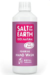 Salt of the Earth Recharge de savon moussant pour les mains 100% naturel Fleur de pivoine – Végétalien, mousse instantanée, durable, approuvé Leaping Bunny – Fabriqué au Royaume-Uni – 500 ml